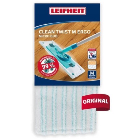 Housse micro duo Leifheit 52123, housse de rechange pour balai serpill