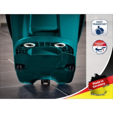 Seau essoreur a roulettes Leifheit Profi XL Mobile 55076, essore-housse mobile de 8 L compatible avec lave-sol serpillere Profi