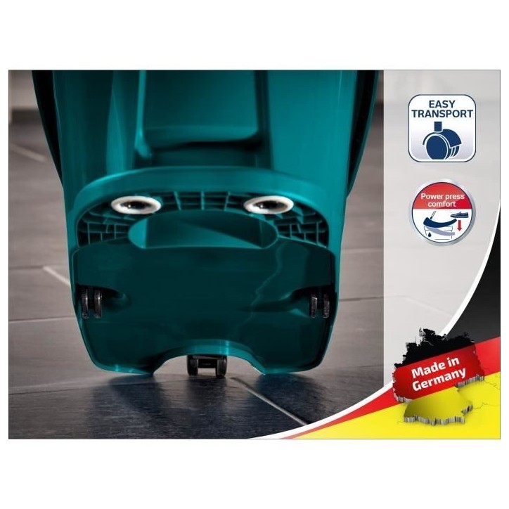 Seau essoreur a roulettes Leifheit Profi XL Mobile 55076, essore-housse mobile de 8 L compatible avec lave-sol serpillere Profi