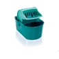Seau essoreur Leifheit Profi Compact 55080, essore-housse de 8 L compatible avec lave-sol serpillere Leifheit Profi XL, turquois