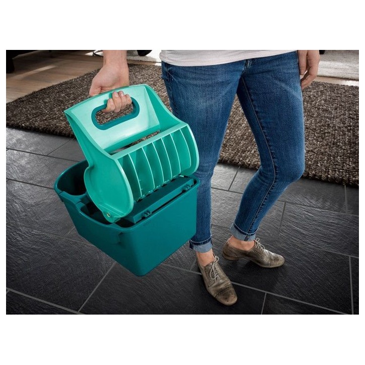 Seau essoreur Leifheit Profi Compact 55080, essore-housse de 8 L compatible avec lave-sol serpillere Leifheit Profi XL, turquois Seau essoreur Leifheit Profi Compact 55080, essore-housse de 8 L compatible avec lave-sol serpillere Leifheit Profi XL, turquois