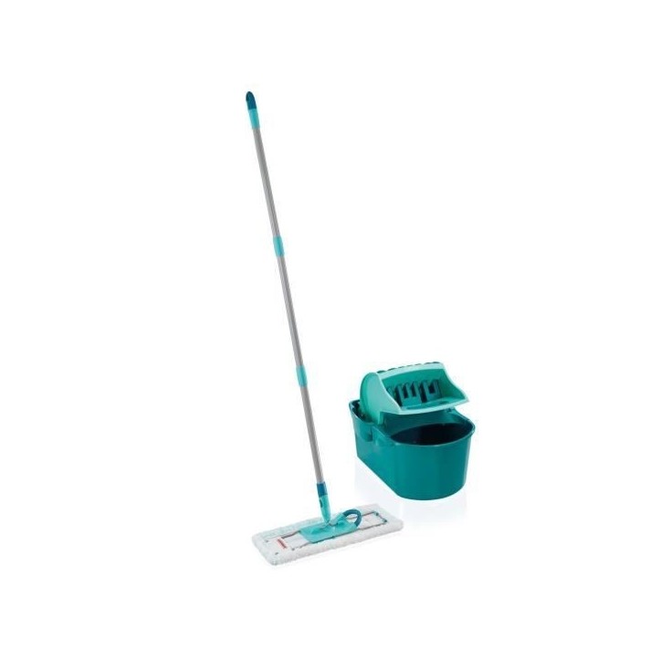 Set lave sol avec seau essoreur Leifheit Profi Compact 55092, balais a plat serpilliere 42cm avec housse idéal pour tous sols l Set lave sol avec seau essoreur Leifheit Profi Compact 55092, balais a plat serpilliere 42cm avec housse idéal pour tous sols l