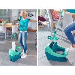 Set lave sol avec seau essoreur a roulettes Leifheit Profi XL Mobile 5