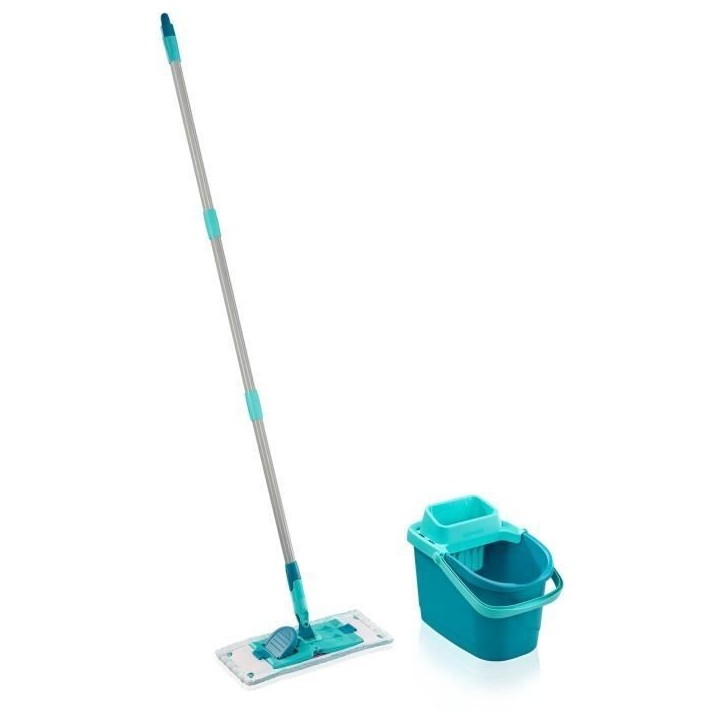 Set de nettoyage sol Leifheit PowerClean 55510, balai serpillere avec seau essoreur 6 L, 1x housse micro duo incluse, manche 148 Set de nettoyage sol Leifheit PowerClean 55510, balai serpillere avec seau essoreur 6 L, 1x housse micro duo incluse, manche 148