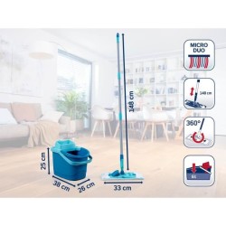 Set de nettoyage sol Leifheit PowerClean 55510, balai serpillere avec