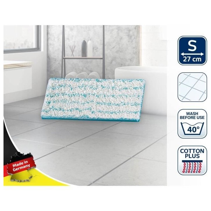 Housse cotton plus Leifheit 56611, housse de rechange pour balai serpilliere Picobello S, sols en pierre et carrelages, 1 piece Housse cotton plus Leifheit 56611, housse de rechange pour balai serpilliere Picobello S, sols en pierre et carrelages, 1 piece
