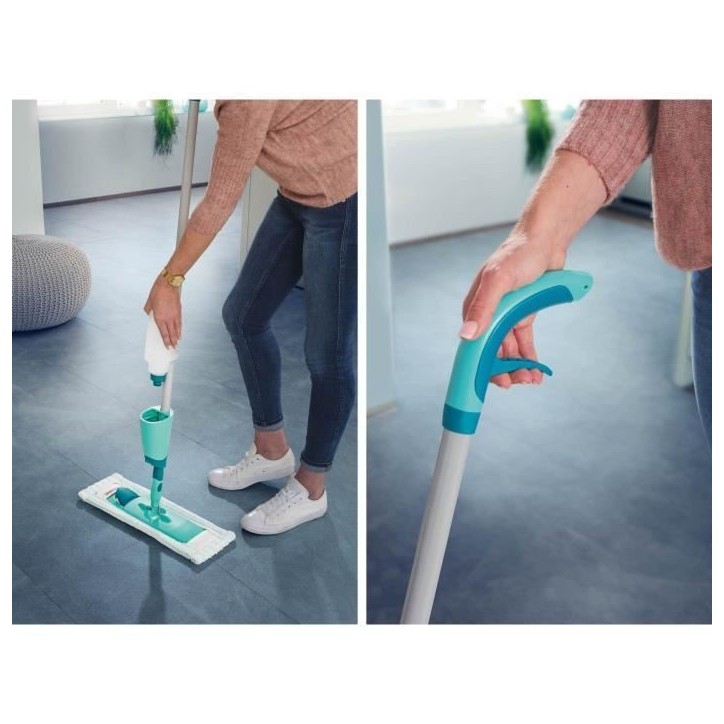Balai pulvérisateur Leifheit Easy Spray XL 56690, lave sol articulé a 360° avec pulvérisateur intégré au manche, housse mi Balai pulvérisateur Leifheit Easy Spray XL 56690, lave sol articulé a 360° avec pulvérisateur intégré au manche, housse mi