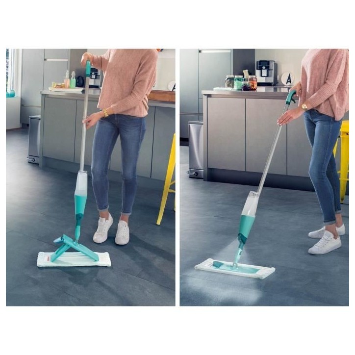 Balai pulvérisateur Leifheit Easy Spray XL 56690, lave sol articulé a 360° avec pulvérisateur intégré au manche, housse mi Balai pulvérisateur Leifheit Easy Spray XL 56690, lave sol articulé a 360° avec pulvérisateur intégré au manche, housse mi