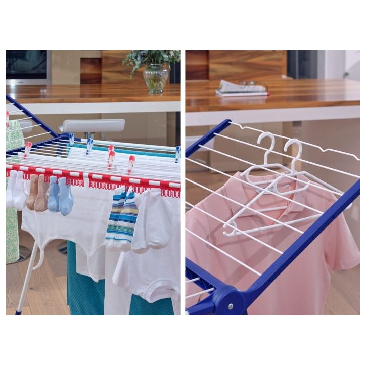 Étendoir a linge Leifheit Pegasus 200 Solid Comfort 81516, séchoir a linge avec 20m d'étendage, tancarville 8 accessoires, bl Étendoir a linge Leifheit Pegasus 200 Solid Comfort 81516, séchoir a linge avec 20m d'étendage, tancarville 8 accessoires, bl