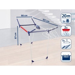 Étendoir a linge Leifheit Pegasus 200 Solid Comfort 81516, séchoir a