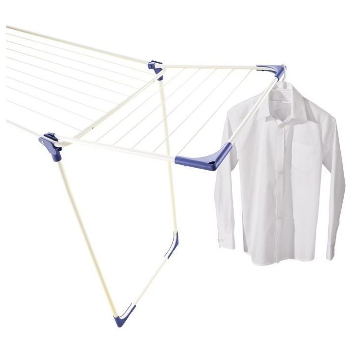 Étendoir a linge Leifheit Classic 180 Solid 81621, séchoir a linge compact avec 18m d'étendage et 4 supports pour cintres, bl Étendoir a linge Leifheit Classic 180 Solid 81621, séchoir a linge compact avec 18m d'étendage et 4 supports pour cintres, bl