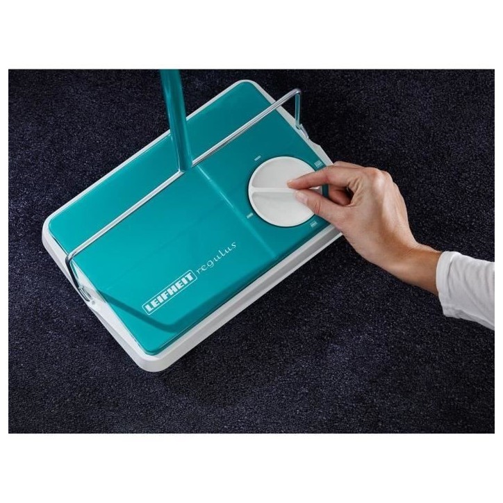 Balai mécanique Leifheit Regulus 11700, balayeuse efficace avec 3 brosses rotatives de balayage, sans câble ni électricité,t