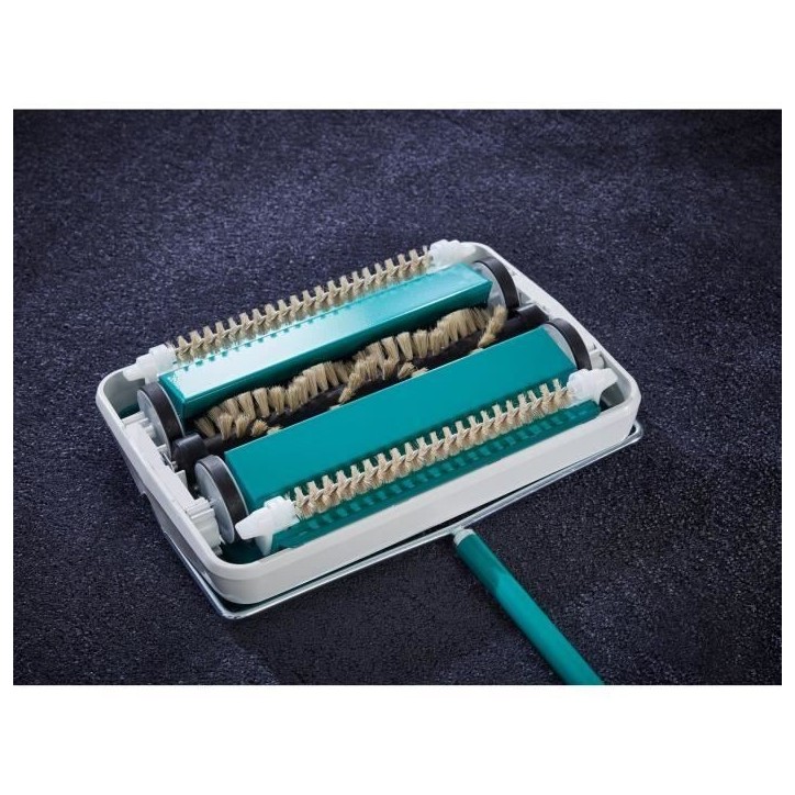 Balai mécanique Leifheit Regulus 11700, balayeuse efficace avec 3 brosses rotatives de balayage, sans câble ni électricité,t