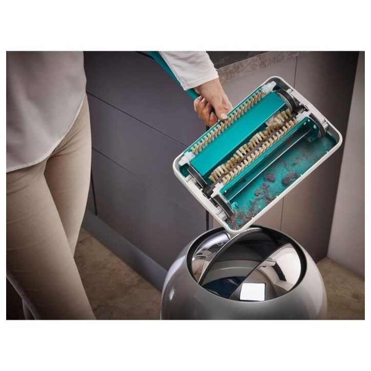 Balai mécanique Leifheit Regulus 11700, balayeuse efficace avec 3 brosses rotatives de balayage, sans câble ni électricité,t