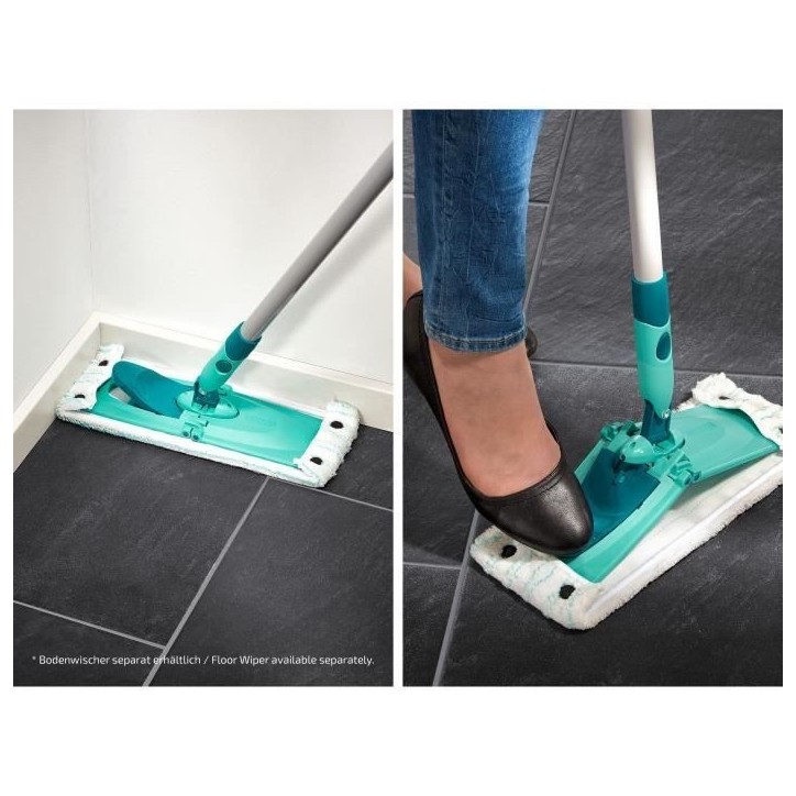 Housse micro duo Leifheit 55320, housse de rechange en microfibres pour balai serpilliere Clean Twist / Combi M, tous sols, 1 pi