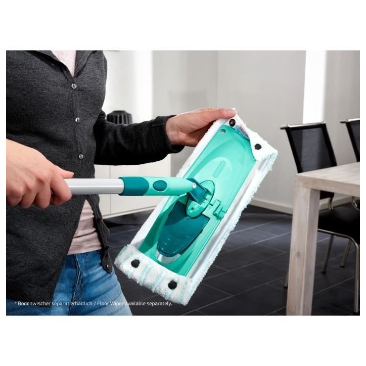 Housse micro duo Leifheit 55320, housse de rechange en microfibres pour balai serpilliere Clean Twist / Combi M, tous sols, 1 pi
