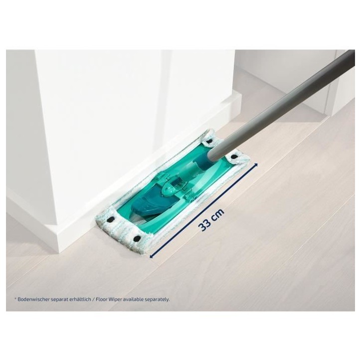 Housse micro duo Leifheit 55320, housse de rechange en microfibres pour balai serpilliere Clean Twist / Combi M, tous sols, 1 pi