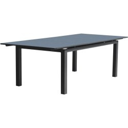 Table de jardin rectangulaire extensible - Gris anthracite - Aluminium