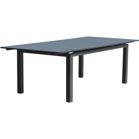 Table de jardin rectangulaire extensible - Gris anthracite - Aluminium