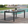 Table de jardin rectangulaire extensible - Gris anthracite - Aluminium