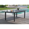 Table de jardin rectangulaire extensible - Gris anthracite - Aluminium