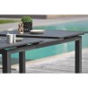 Table de jardin rectangulaire extensible - Gris anthracite - Aluminium