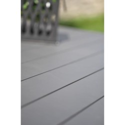 Table de jardin rectangulaire extensible - Gris anthracite - Aluminium