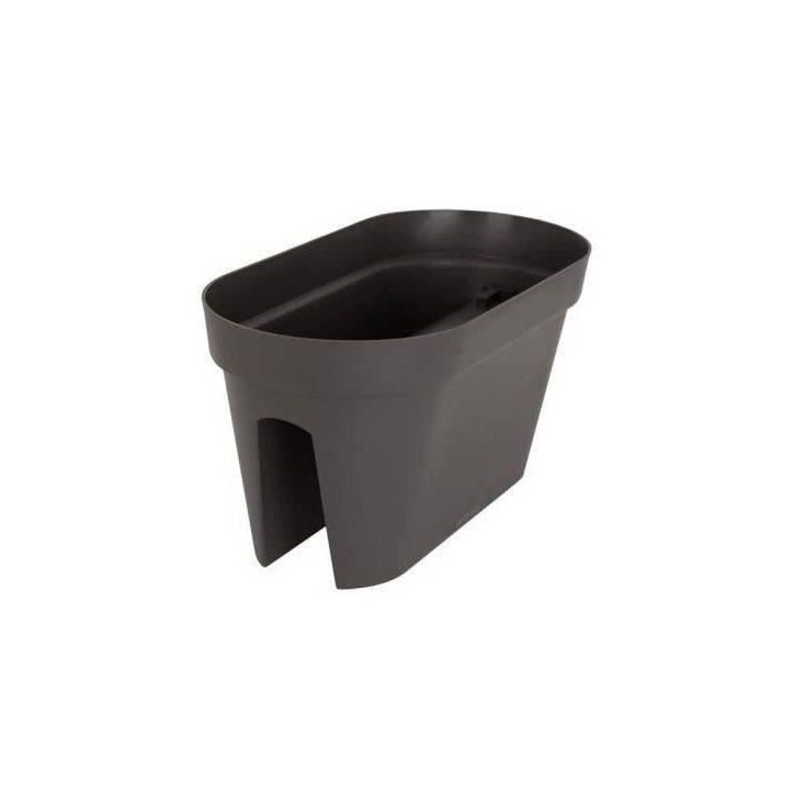 ARTEVASI Jardiniere pour balcon CAPRI - Gris anthracite - 30 x 60 x H 30 cm - 26,8L