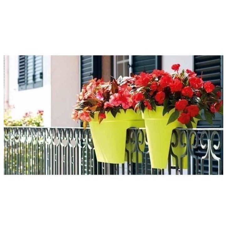 ARTEVASI Jardiniere pour balcon CAPRI - Gris anthracite - 30 x 60 x H 30 cm - 26,8L