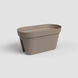 ARTEVASI Jardiniere pour balcon CAPRI -Gris taupe - 30 x 60 x H 30 cm