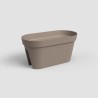ARTEVASI Jardiniere pour balcon CAPRI -Gris taupe - 30 x 60 x H 30 cm