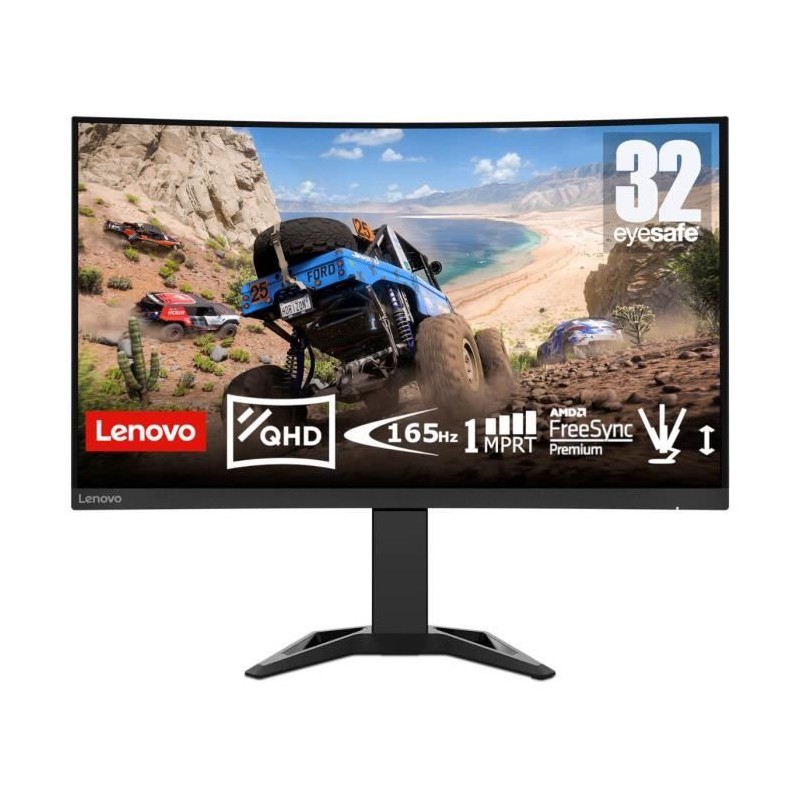 Ecran PC Gamer Incurvé - LENOVO - 32 - QHD - 165Hz - Dalle VA - 1ms - Ecran PC Gamer Incurvé - LENOVO - 32 - QHD - 165Hz - Dalle VA - 1ms -