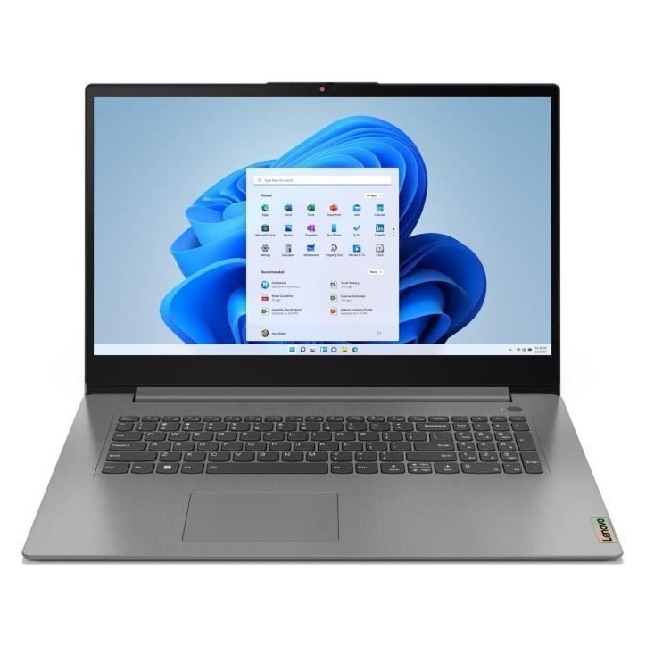 PC Portable LENOVO IdeaPad 3 17IAU7 | Windows 11 - 17'' HD+ - Core i3-1215U - RAM 8 Go - SSD 512 Go - AZERTY