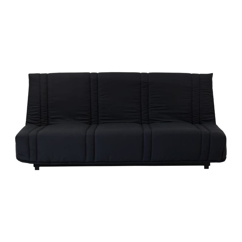 Banquette clic clac 3 places - tissu Noir - Style contemporain - L 193 Banquette clic clac 3 places - tissu Noir - Style contemporain - L 193