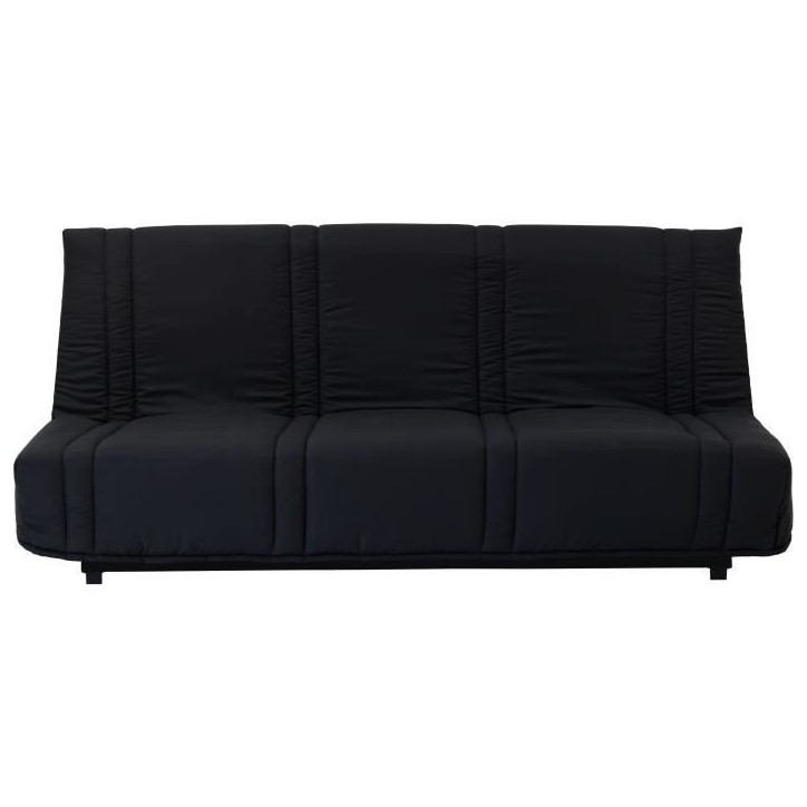 Banquette clic clac 3 places - tissu Noir - Style contemporain - L 193 x P 92 cm - LENA Banquette clic clac 3 places - tissu Noir - Style contemporain - L 193 x P 92 cm - LENA