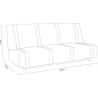 Banquette clic clac 3 places - tissu Noir - Style contemporain - L 193