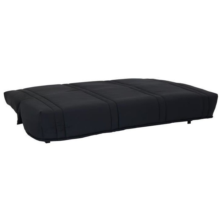 Banquette clic clac 3 places - tissu Noir - Style contemporain - L 193 x P 92 cm - LENA Banquette clic clac 3 places - tissu Noir - Style contemporain - L 193 x P 92 cm - LENA