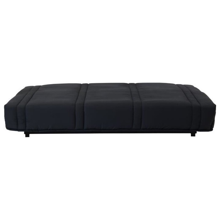 Banquette clic clac 3 places - tissu Noir - Style contemporain - L 193 x P 92 cm - LENA Banquette clic clac 3 places - tissu Noir - Style contemporain - L 193 x P 92 cm - LENA