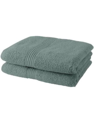 Lot de 2 serviettes de toilette TODAY 50x90 cm 100% Coton - Celadon