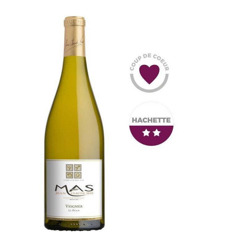 Jean Claude Mas Le Pioch Viognier Pays d'Oc - Vin blanc de Languedoc 2