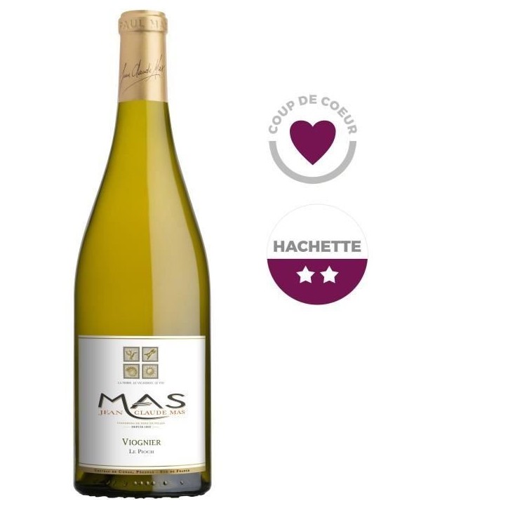 Jean Claude Mas Le Pioch Viognier Pays d'Oc - Vin blanc de Languedoc 2023