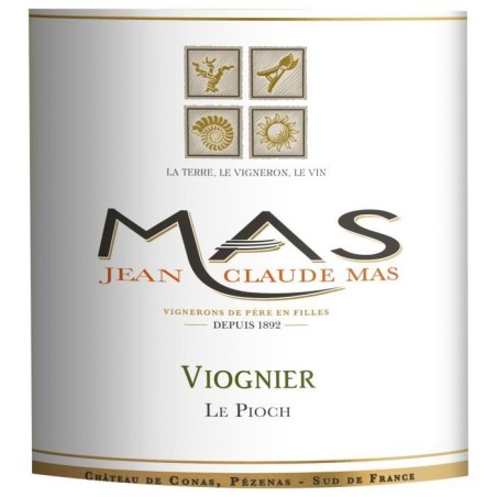 Jean Claude Mas Le Pioch Viognier Pays d'Oc - Vin blanc de Languedoc 2023