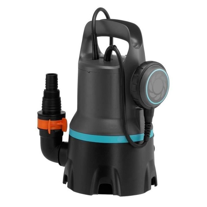 GARDENA Pompe d'évacuation eaux chargées 9000 – 300W – Débit max 9000l/h & pression max 0.6bar – Extension garantie 5 a