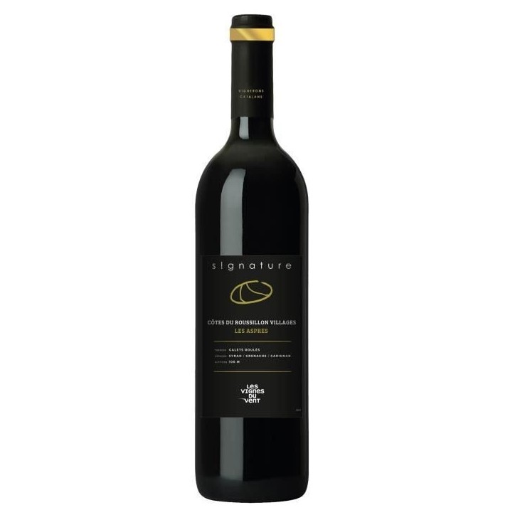 Signature Les Aspres Vignes du Vent 2022 Côtes du Roussillon Villages - Vin rouge de Languedoc
