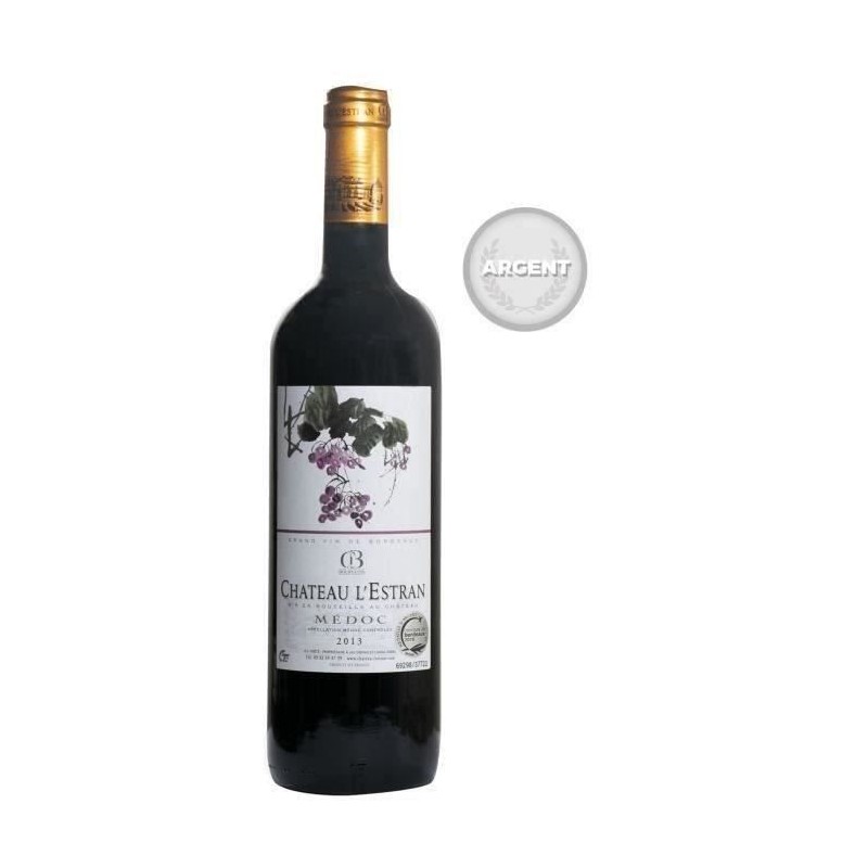 Vin Rouge Château L'Estran 2013 Médoc - Bordelais - 75 cl Vin Rouge Château L'Estran 2013 Médoc - Bordelais - 75 cl