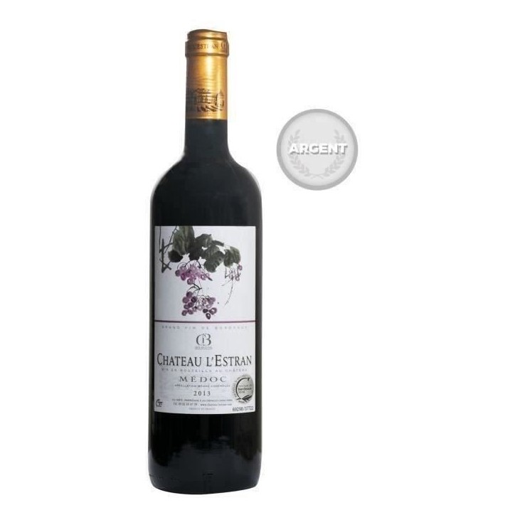 Vin Rouge Château L'Estran 2013 Médoc - Bordelais - 75 cl Vin Rouge Château L'Estran 2013 Médoc - Bordelais - 75 cl
