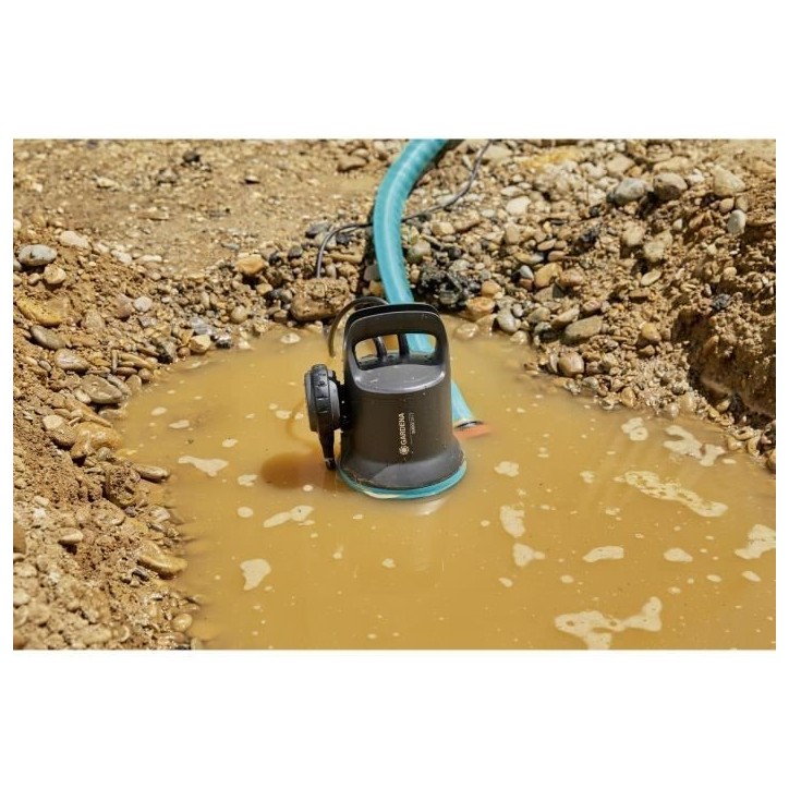 GARDENA Pompe d'évacuation eaux chargées 9000 – 300W – Débit max 9000l/h & pression max 0.6bar – Extension garantie 5 a
