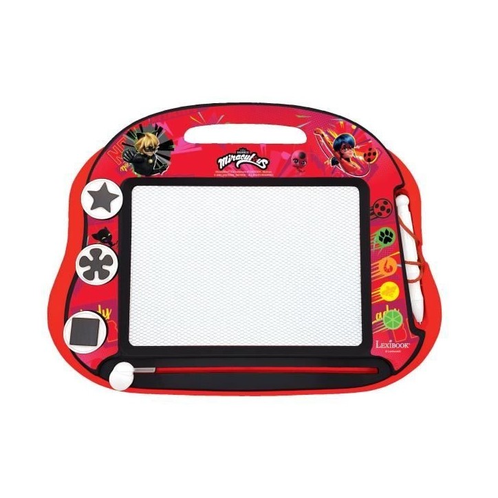 Ardoise Magique - LEXIBOOK - Miraculous - Format A5 - Rouge - Pour Enfant