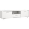 Meuble TV - MEDIA - Blanc mat - 2 portes, 1 tiroir - 147,2 x 39,8 x 38