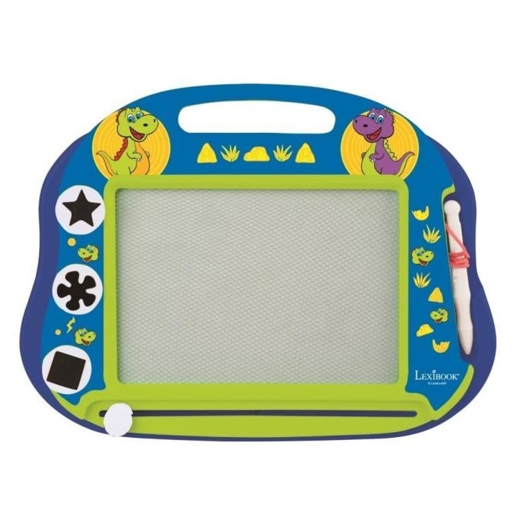Ardoise Magnétique Enfant - LEXIBOOK - Dinosaure - Multicolore - Effaçable - Avec Tampons Magnétiques Ardoise Magnétique Enfant - LEXIBOOK - Dinosaure - Multicolore - Effaçable - Avec Tampons Magnétiques